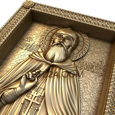 Icons (St. Sergius of Radonezh, IK_1316) 3D models for cnc